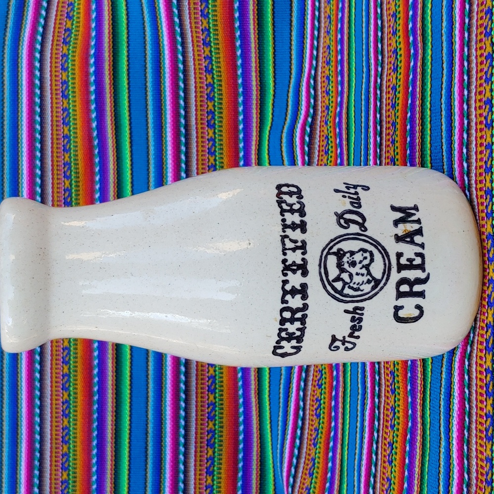 Antique Creamery Ceramic Farm Style Milk Cream Bottle